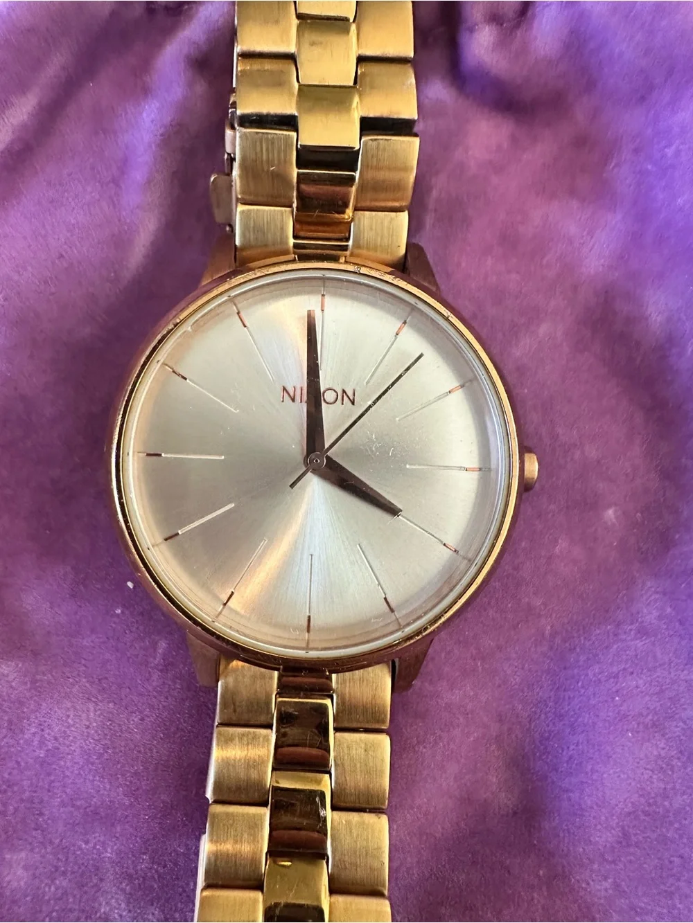 Nixon Movin’ Out The Kensington Gold Stainless Steel Watch